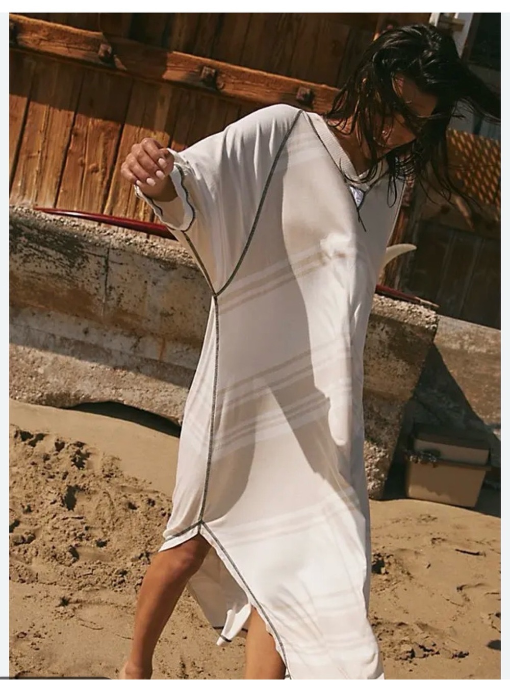 Free People Movement beach t-dress in small very oversized - Picture 2 of 9